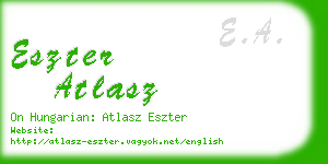 eszter atlasz business card